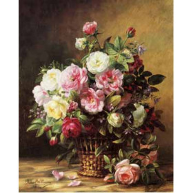 Albert Williams - Old World Roses in a Basket